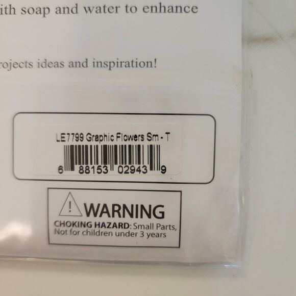 GRAPHIC FLOWERS AND LEAVES Clear Cling Stamps Lot of 2 Pkgs - 3 Sheets - Picture 7 of 12